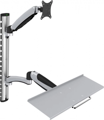 Bras mural pour moniteur et clavier, max. 27", max. 8kg, pivotant à 360°