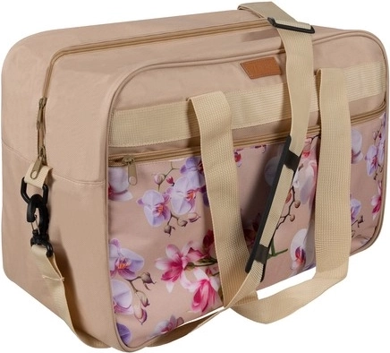 Sac de voyage 40 × 30 × 20 cm pour cabine – beige, motif floral