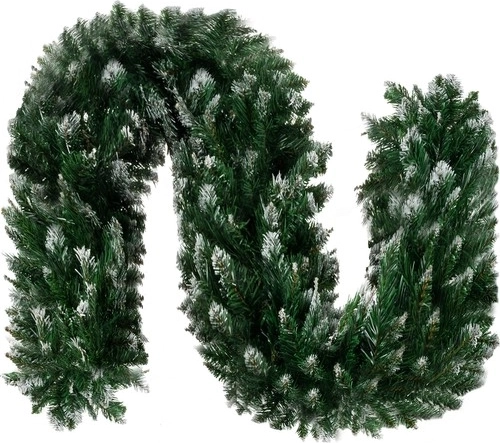 Guirlande de Noël coupée avec effet neige 270 cm