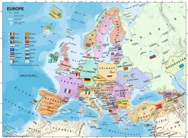Puzzle Carte de l’Europe 200 pièces
