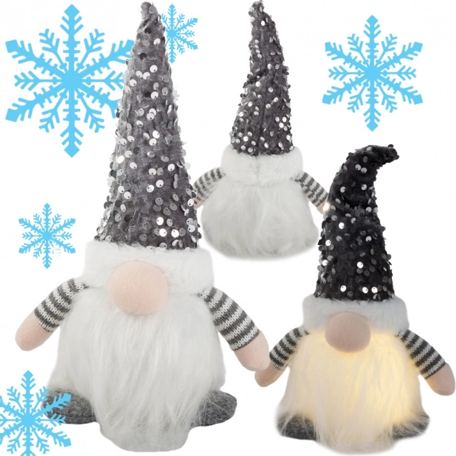 Lutin de Noël éclairé avec ventre LED