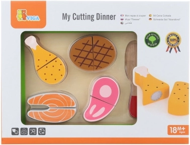 Ensemble en bois pour couper - viande