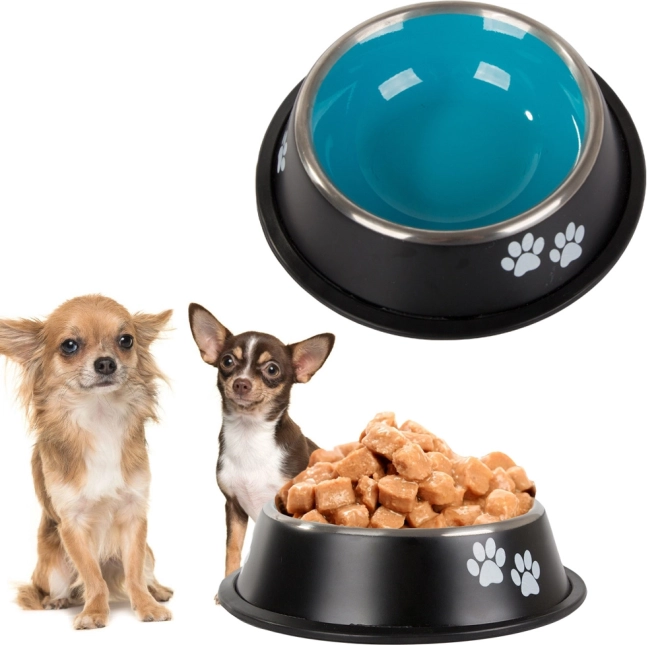 Bol métallique antidérapant pour chiens 150 ml
