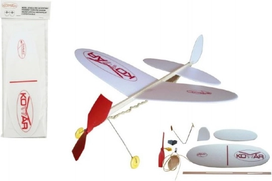 Modèle d'avion à lancer Komár à élastique