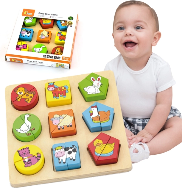 Puzzle éducatif en bois - Animaux