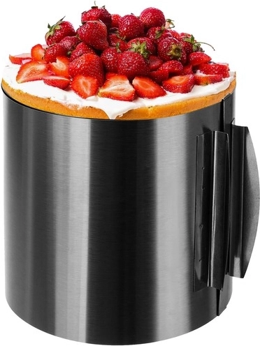 Cercle à gâteau réglable en inox 16–30 cm, hauteur 15 cm RUHHY