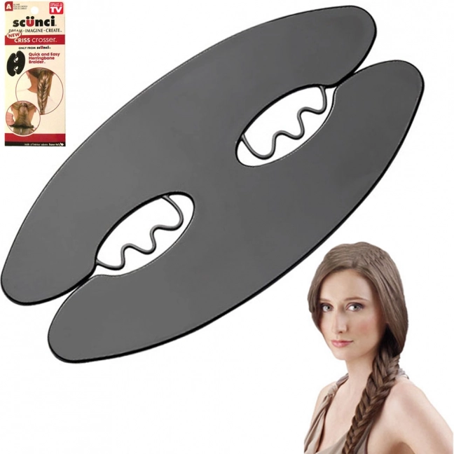 Outil de tressage Criss Crosser pour nattes, épingle à cheveux