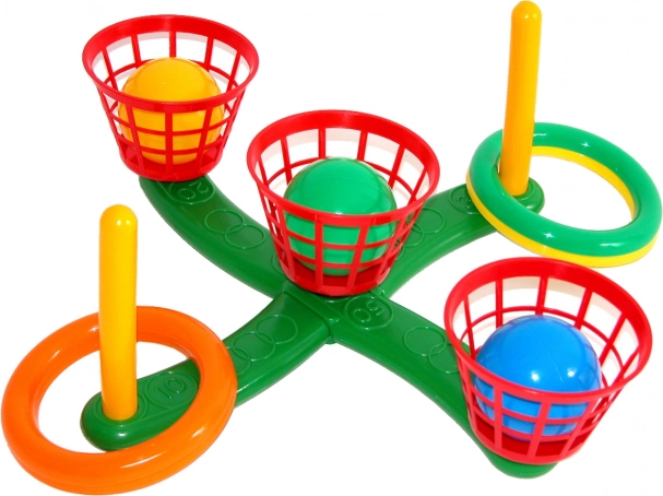 Jeu de lancer d'anneaux et de balles
