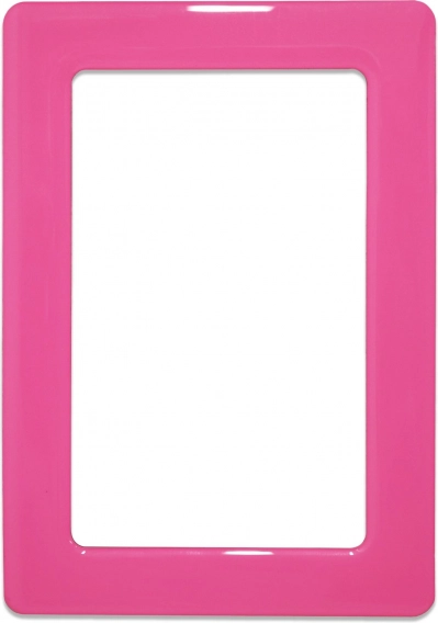 Cadre adhésif magnétique rose 12,3x8,1 cm