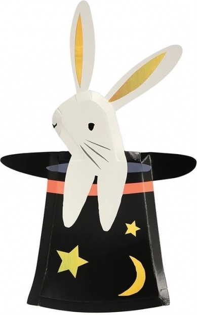 Assiettes en papier Lapin dans un chapeau Abracadabra MERI MERI