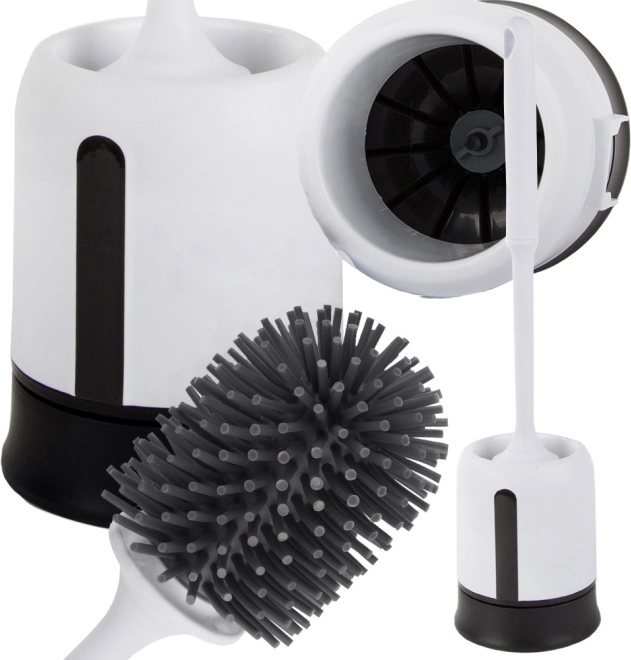 Brosse de toilette en silicone avec base étanche