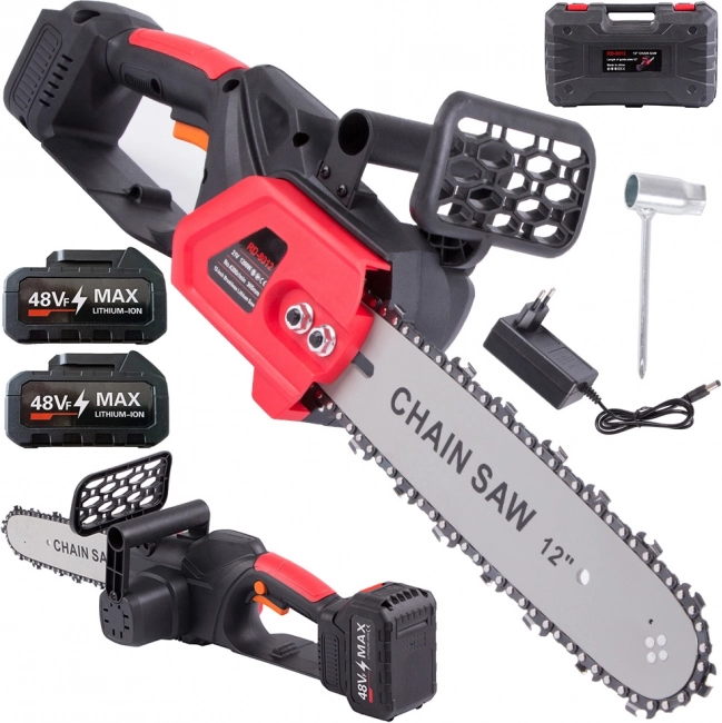 Tronçonneuse sans fil 30 cm, 1200 W, 2× batteries