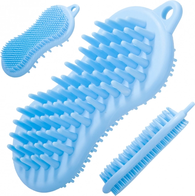 Brosse de massage en silicone pour la tête et le corps