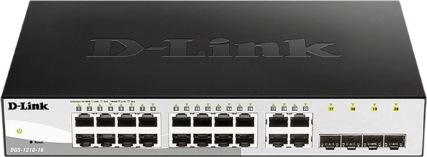 Switch Gigabit D-Link DGS-1210-16 avec 16 ports GE et 4 SFP