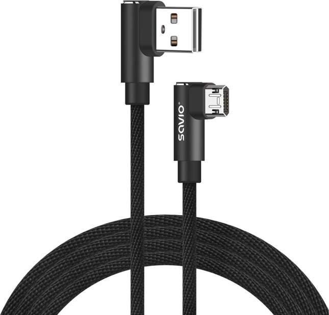 Câble avec connecteur USB Micro USB - USB A 2m des deux côtés