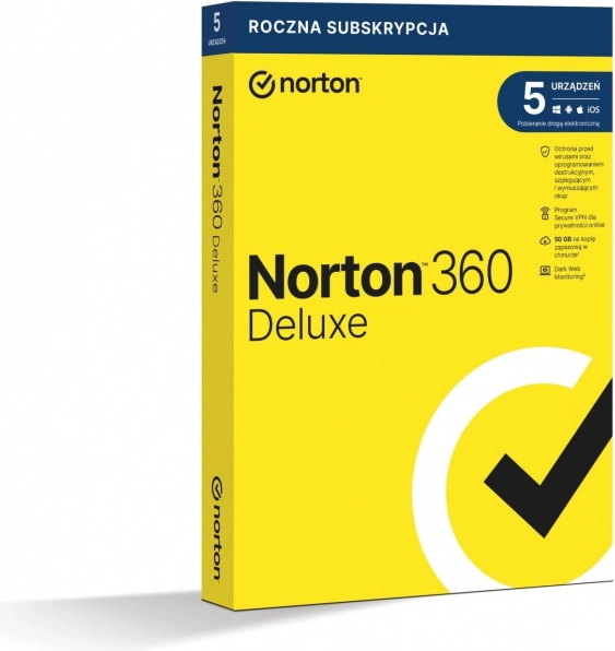 Norton 360 Deluxe - 50 Go de sauvegarde pour 1 an pour 5 appareils