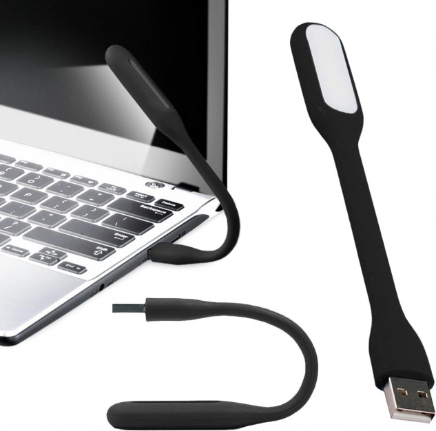 Lampe USB LED en silicone flexible pour ordinateur portable