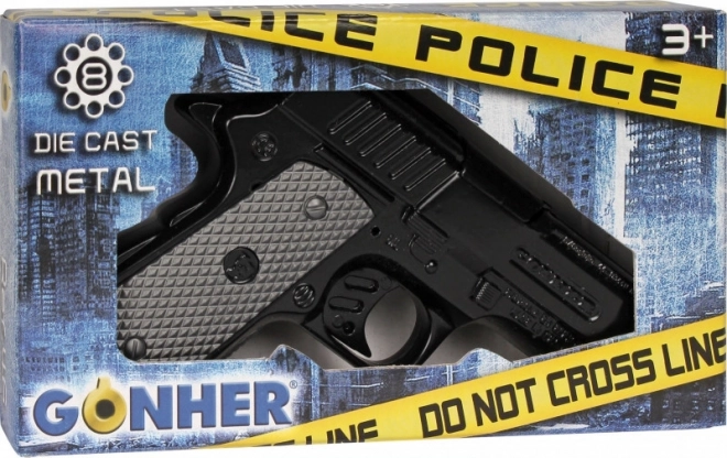 Pistolet de police en métal à amorces, 8 coups
