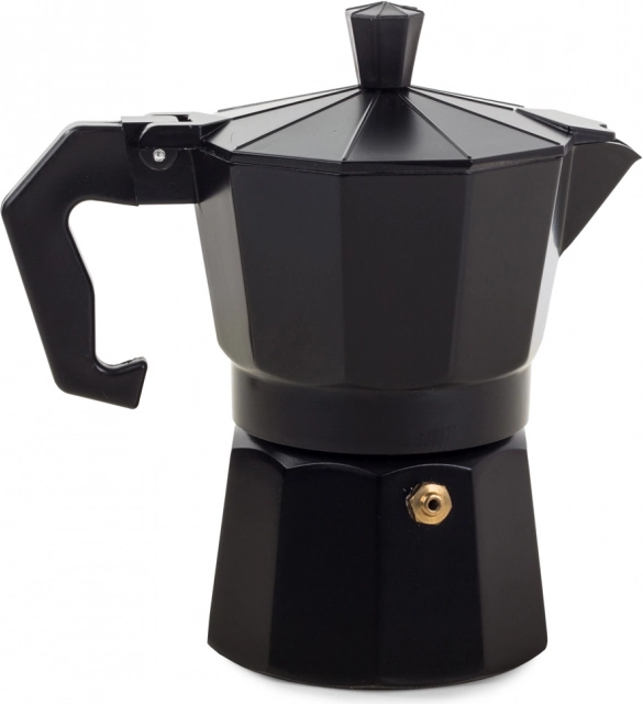 Cafetière moka en aluminium noire 150 ml