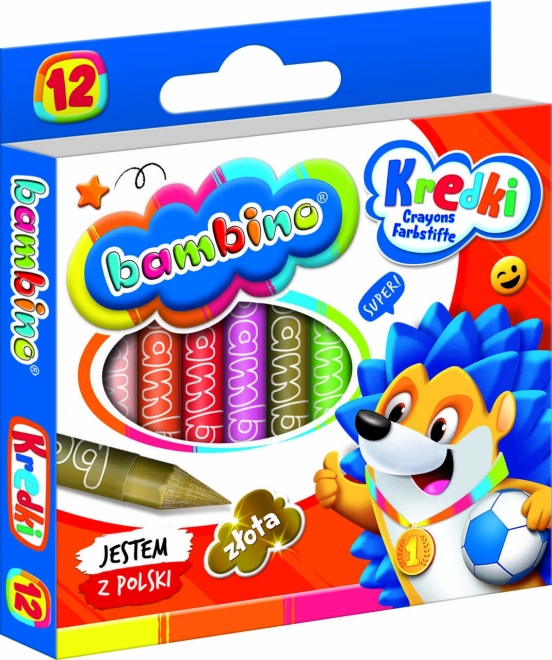 Crayons de cire Bambino 12 couleurs
