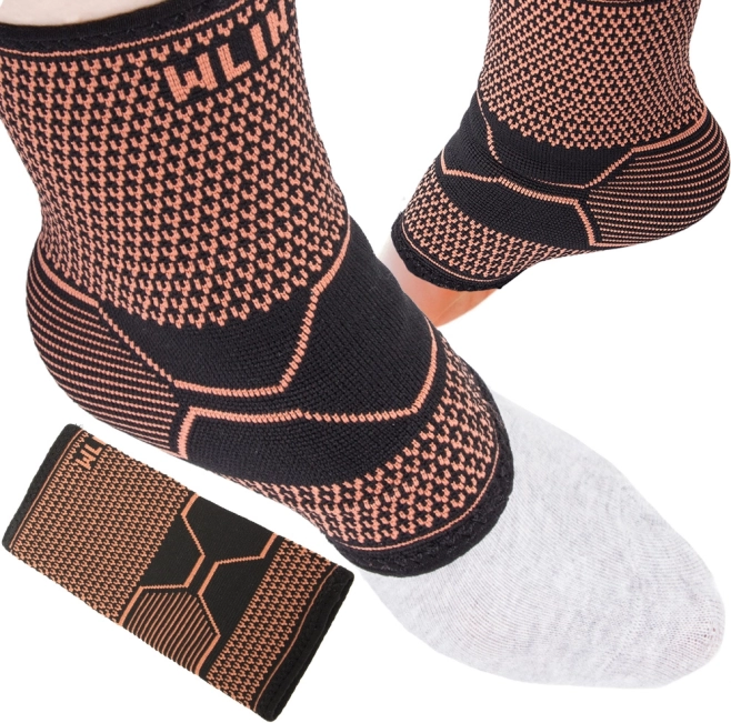 Orthèse de cheville élastique noire/orange