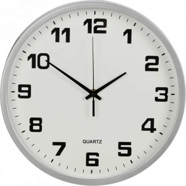 Grande horloge murale silencieuse 25 cm ronde