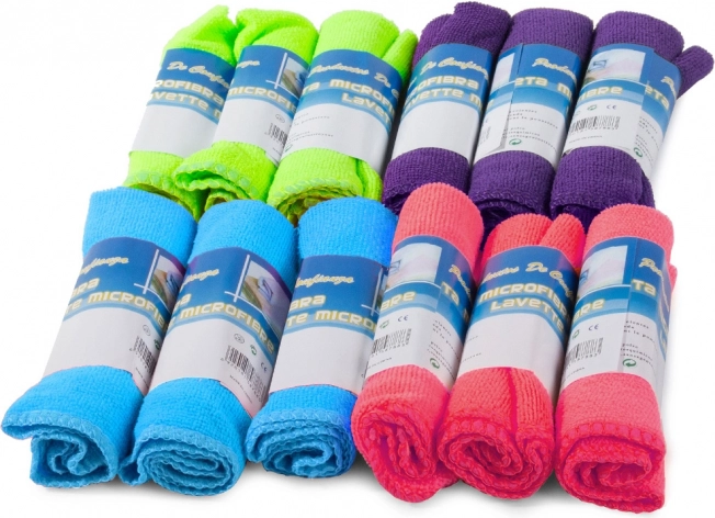 Ensemble de lingettes de nettoyage en microfibre 12 pcs