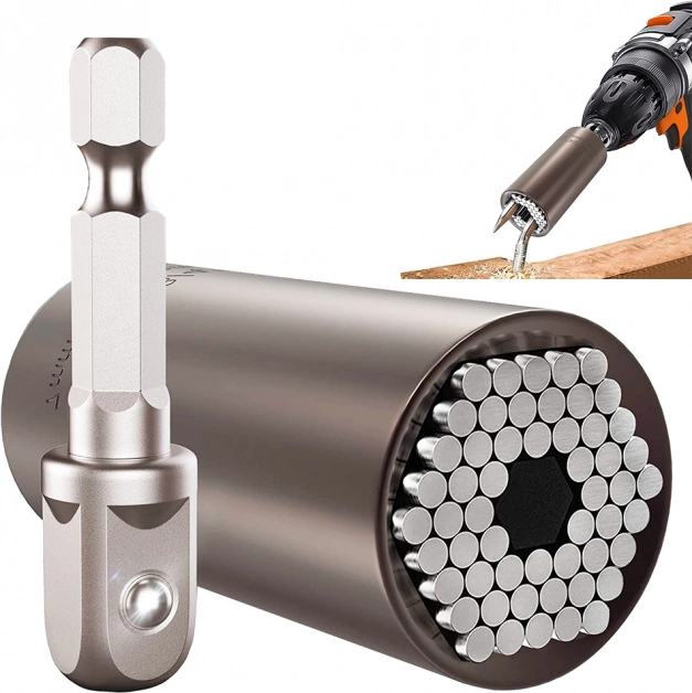 Douille universelle 7–19 mm avec adaptateur