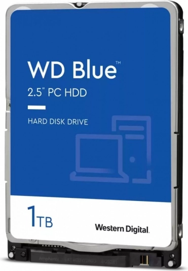 Disque dur WD Blue 1 To 2,5" SATA III 5400 tr/min 128 Mo de cache