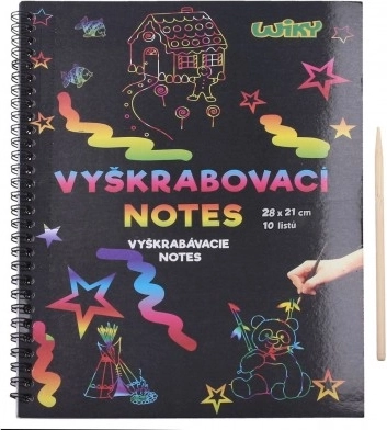 Carnet à gratter coloré 28x21, 10 feuilles