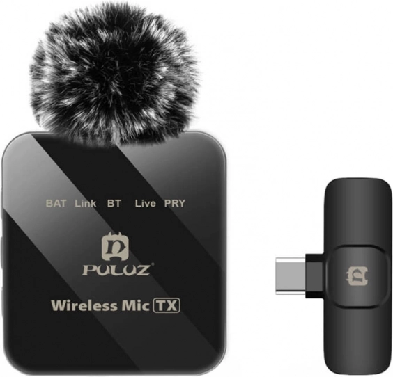 Micro-cravate sans fil PULUZ avec récepteur USB‑C