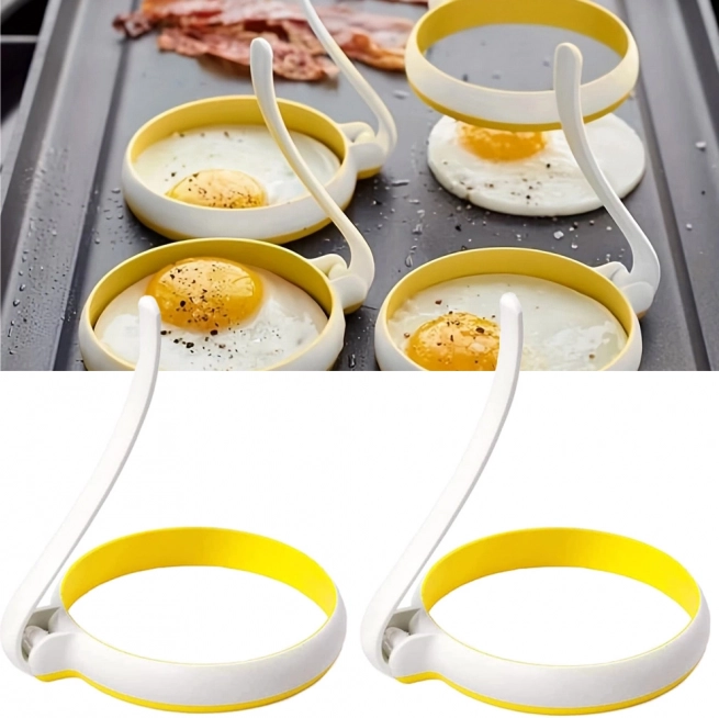 Anneaux en silicone pour œufs et pancakes, 2 pièces