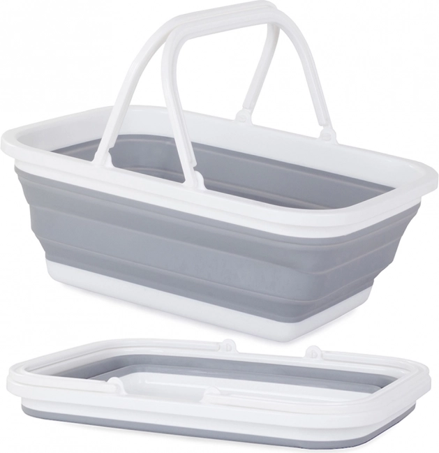 Panier de courses pliable en silicone 9 l avec poignées