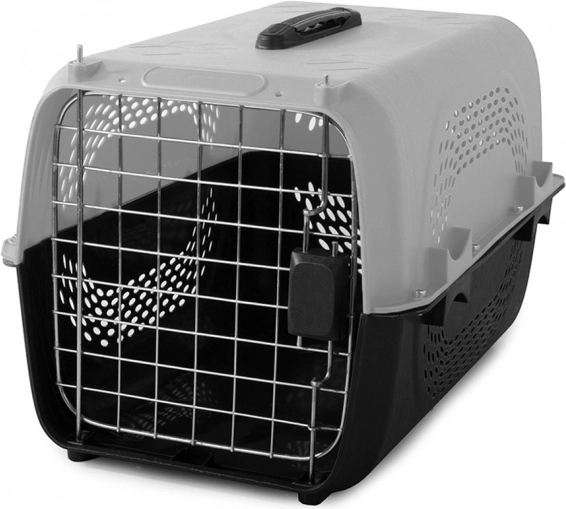 Transporteur pour chiens et chats gris 48x30x32 cm