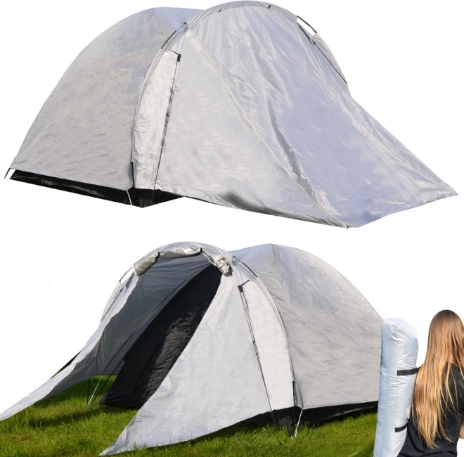 Tente de camping extérieure pour 3 personnes avec moustiquaire