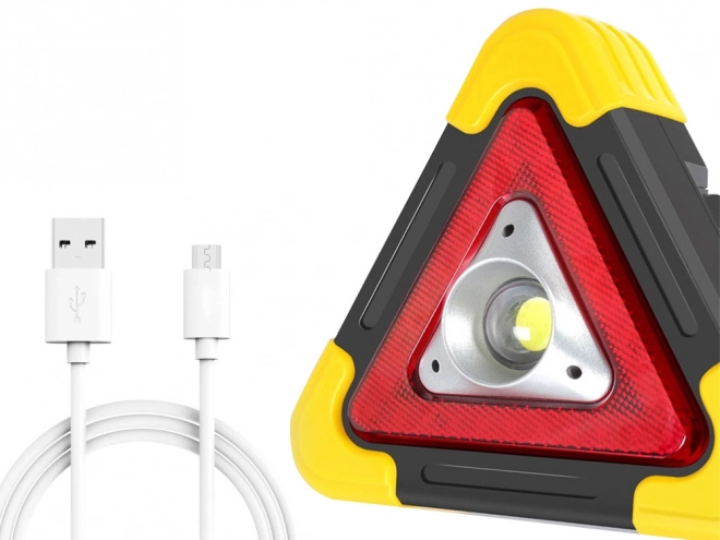 Triangle d'avertissement avec lampe LED et powerbank