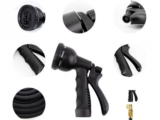 Tuyau de jardin extensible avec pulvérisateur multifonction 30 m