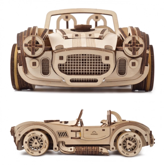 Puzzle mécanique en 3D Ugears en bois Voiture de course en drift Cobra