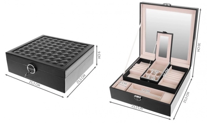 Boîte à bijoux noire Beautylushh
