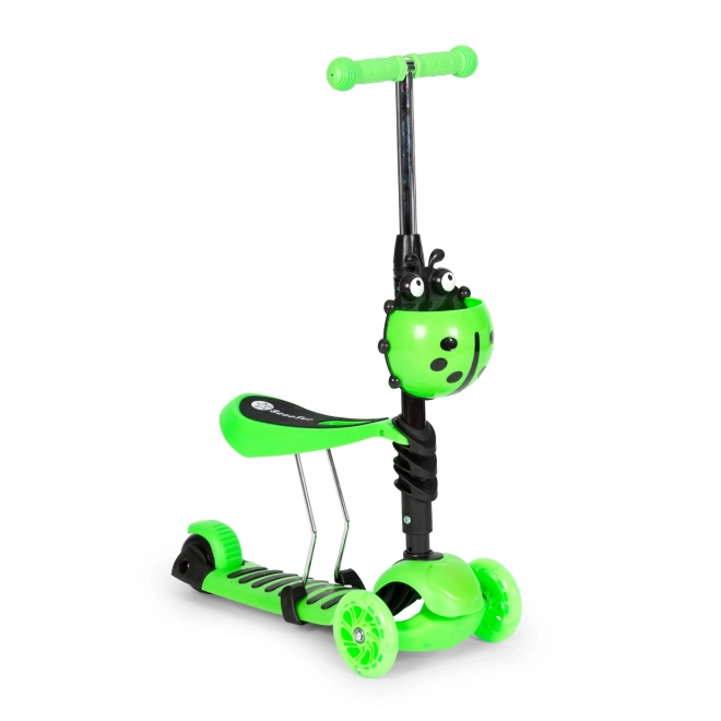 Trottinette d'équilibre tricolore coccinelle 5 en 1 LED