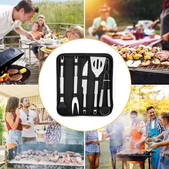Ensemble d'outils de grillade 9 en 1 avec étui