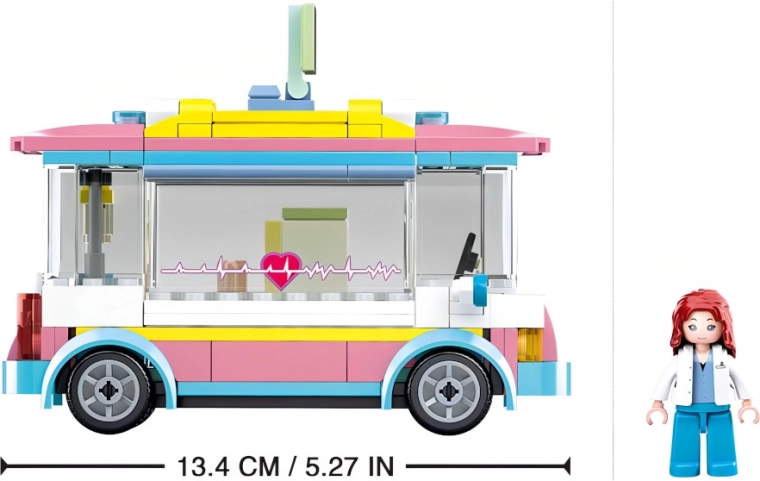 Ambulance colorée pour des aventures de secouristes