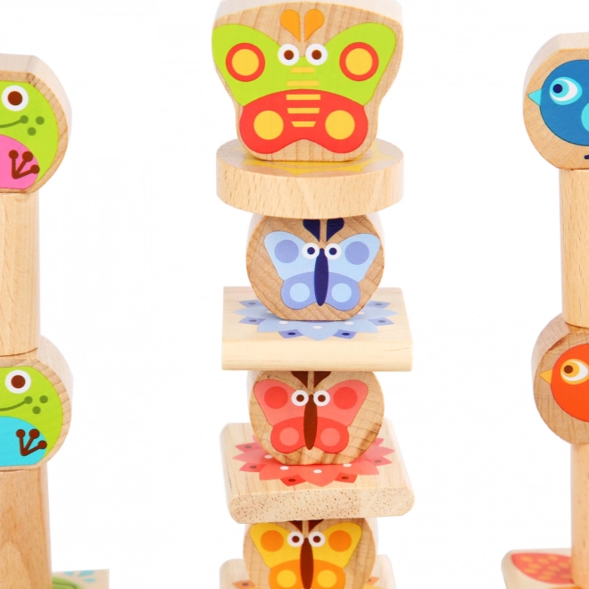 Lucy & Leo Petits amis - jeu d'équilibre en bois avec modèles 33 pièces