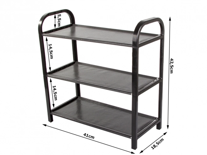 Organisateur de chaussures avec 3 étagères pour l'entrée