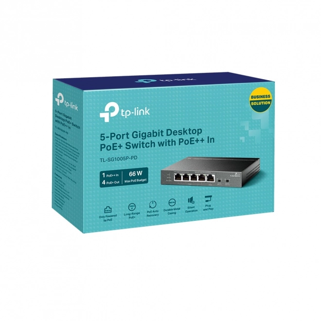 Commutateur réseau TP-Link TL-SG1005P-PD avec 5 ports PoE gigabit