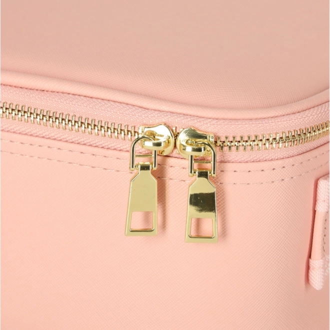 Trousse cosmétique avec miroir LED rose
