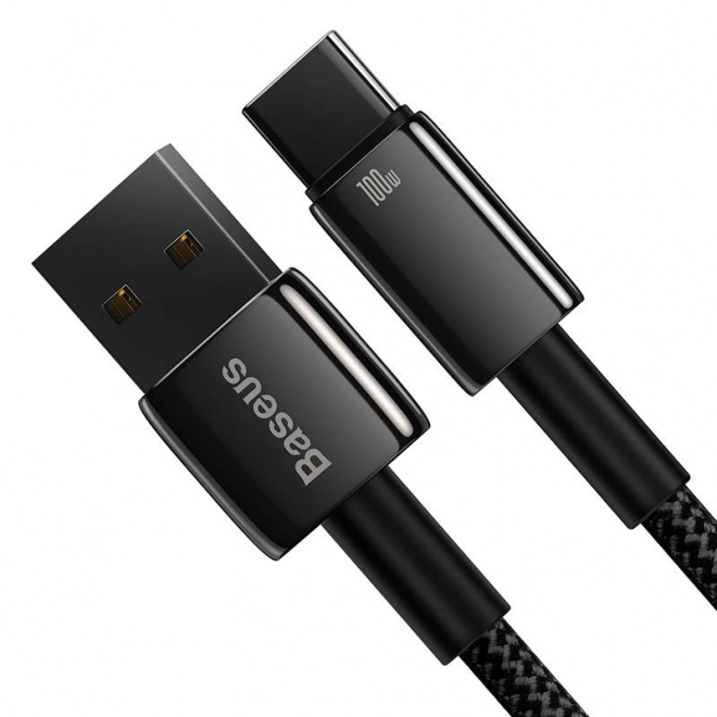 Câble Baseus Tungsten Gold USB vers USB-C, 100 W, 2 m noir