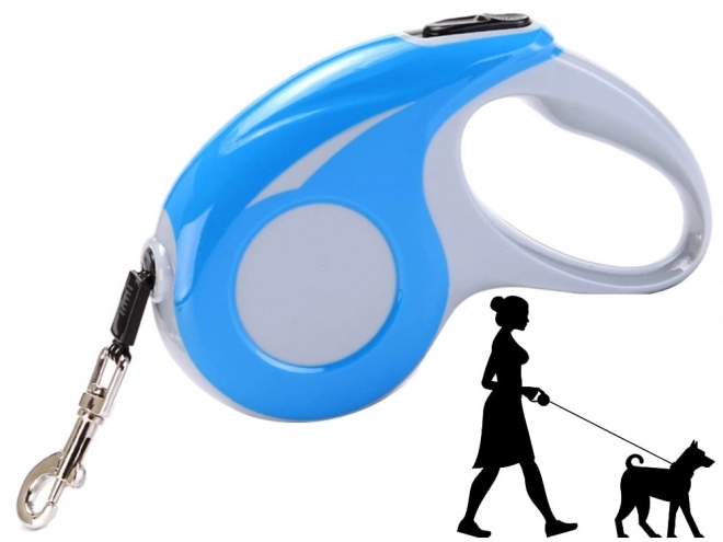 Harnais automatique pour chien avec verrouillage 5 m 15 kg – Blanc-noir