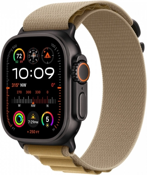 Ceinture Alpine beige pour boîtier 49 mm - taille S - éléments titane noirs