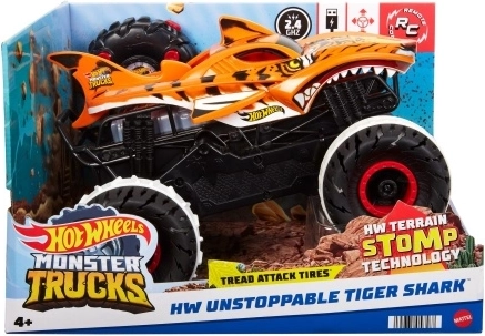 RC monster truck tout-terrain HOT WHEELS Tiger Shark 1:15
